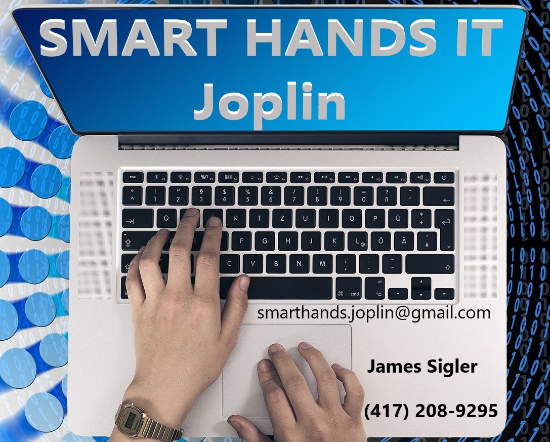 Smart Hands on laptop keyboard